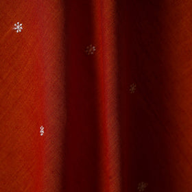 Orange - thread buti cotton plain fabric 06 - handcrafted