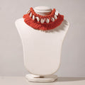  Thread & Seashell Work Handmade Macrame Choker Necklace 