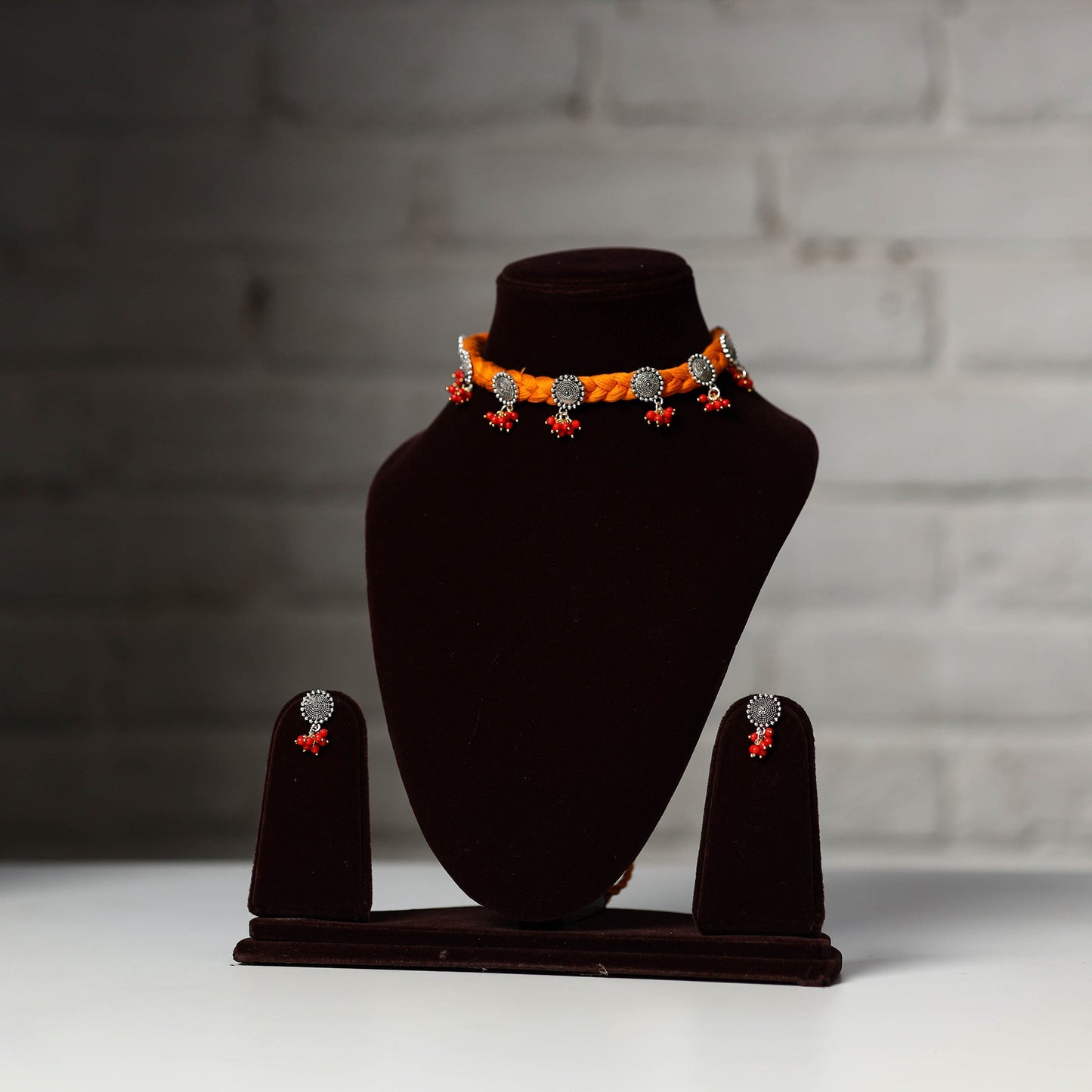  Thread Work German Silver Necklace Set 
