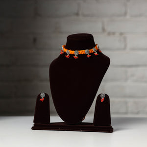  Thread Work German Silver Necklace Set 