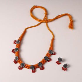  Thread Work German Silver Necklace Set 
