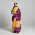 Orange Elegant Tie & Dye Shibori Silk Saree Online in India