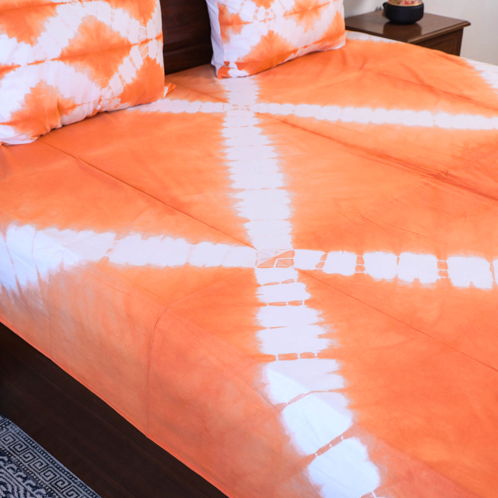 Buy Tie & Dye Cotton Double Shibori Bed Sheet Set