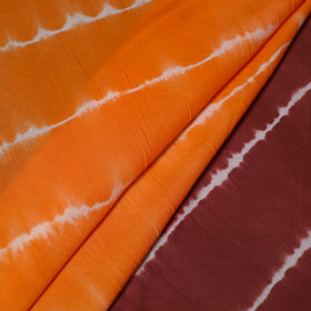 Buy Orange Tie-Dye Cotton Shibori Fabric Online