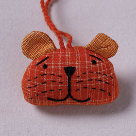 Orange Handcrafted Fab Artwork Keychain