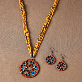 tikuli art handpainted necklace set
