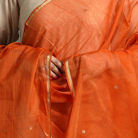 Buy Traditional Chanderi Silk Handloom Zari Buti Dupatta with Tassels 43 Online l iTokri.com