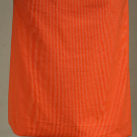 Orange Unstitched Plain Cotton Kurta Material