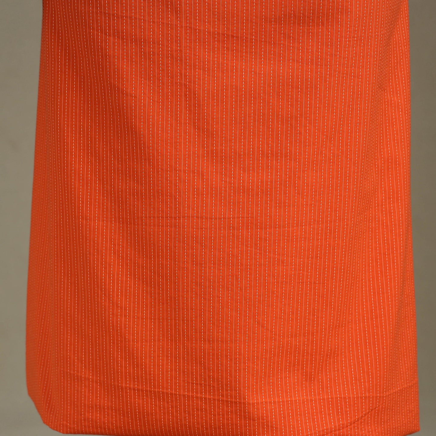 Orange Unstitched Plain Cotton Kurta Material