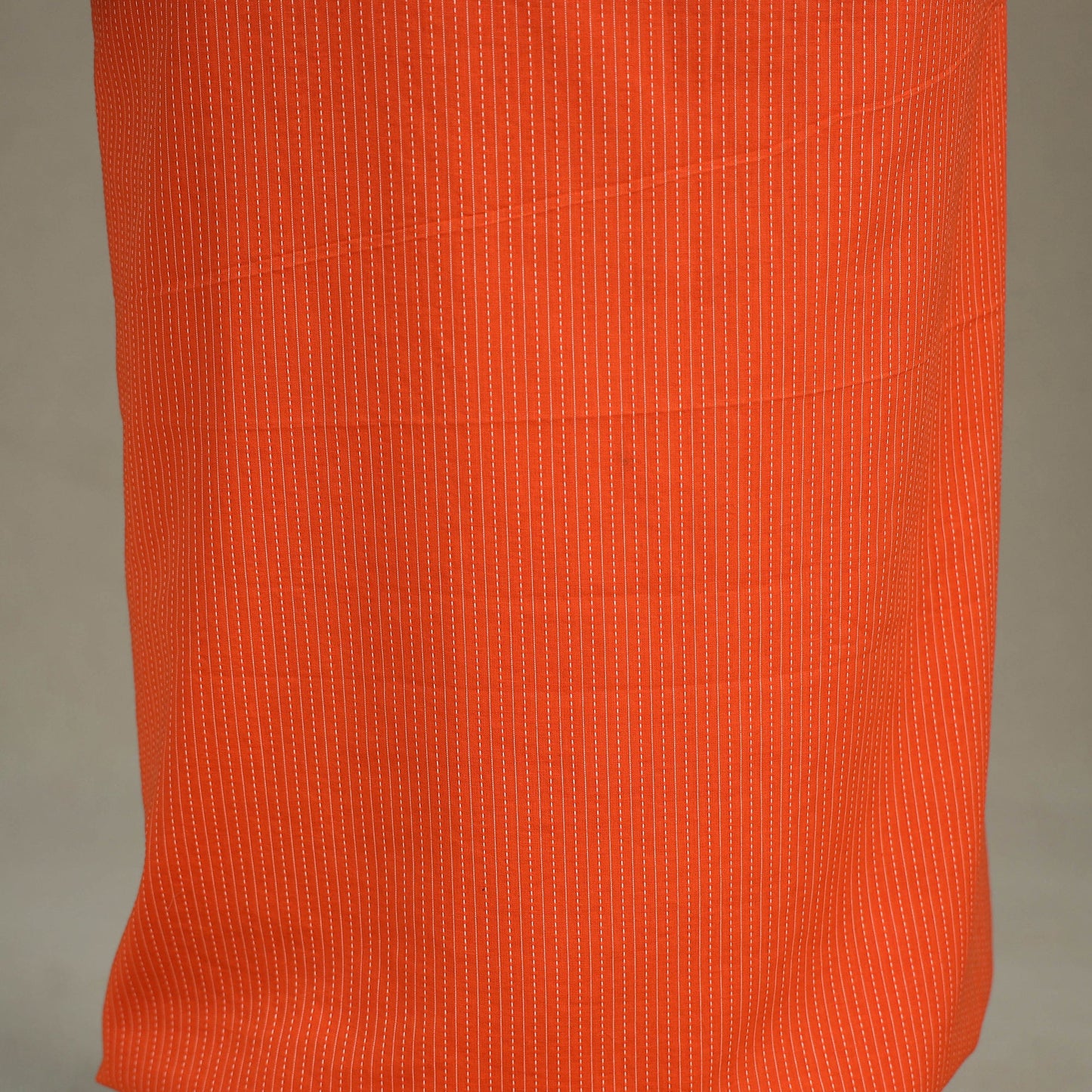 Orange Unstitched Plain Cotton Kurta Material