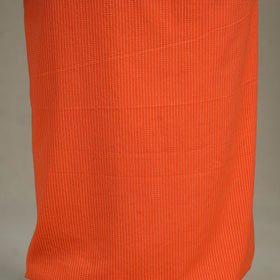 Orange Unstitched Plain Cotton Kurta Material