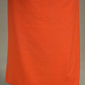 Orange Unstitched Plain Cotton Kurta Material