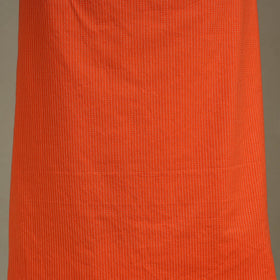 Orange Unstitched Plain Cotton Kurta Material