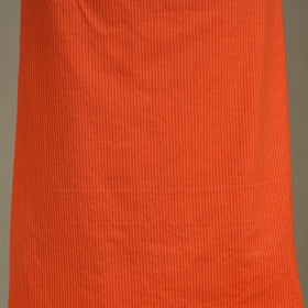 Orange Unstitched Plain Cotton Kurta Material