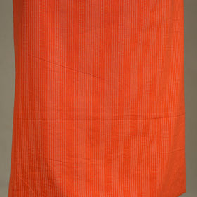 Orange Unstitched Plain Cotton Kurta Material