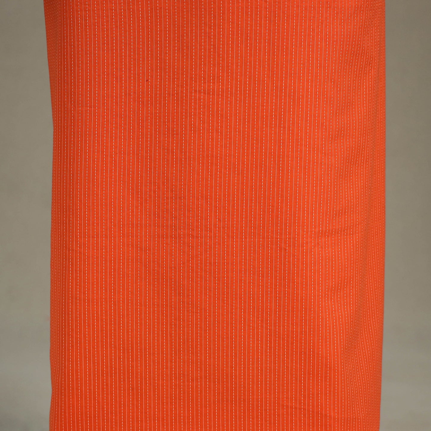 Orange Unstitched Plain Cotton Kurta Material
