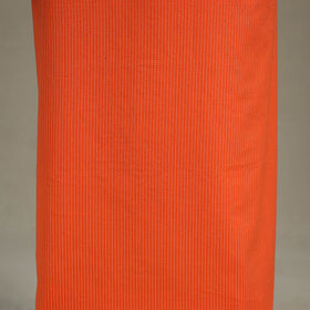 Orange Unstitched Plain Cotton Kurta Material