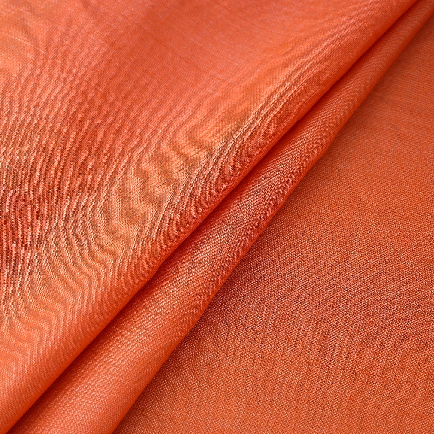 Orange Vidarbha Handloom Tussar Silk Cotton Fabric