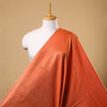 Orange Vidarbha Handloom Tussar Silk Cotton Fabric