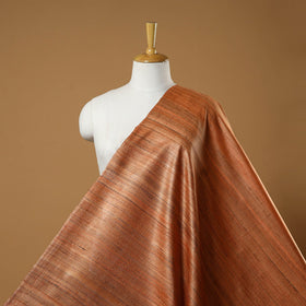 Orange - vidarbha tussar x ghicha silk handloom fabric 01
