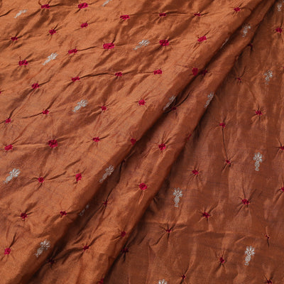 Zari buti silk tie-dye bandhani fabric 11 - handcrafted