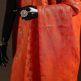Zari work banarasi silk dupatta 09 - handcrafted