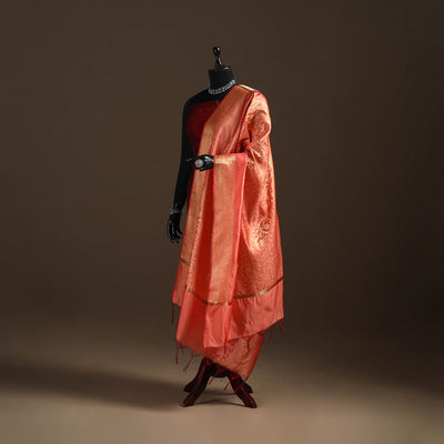 Zari work banarasi silk dupatta 31 - handcrafted