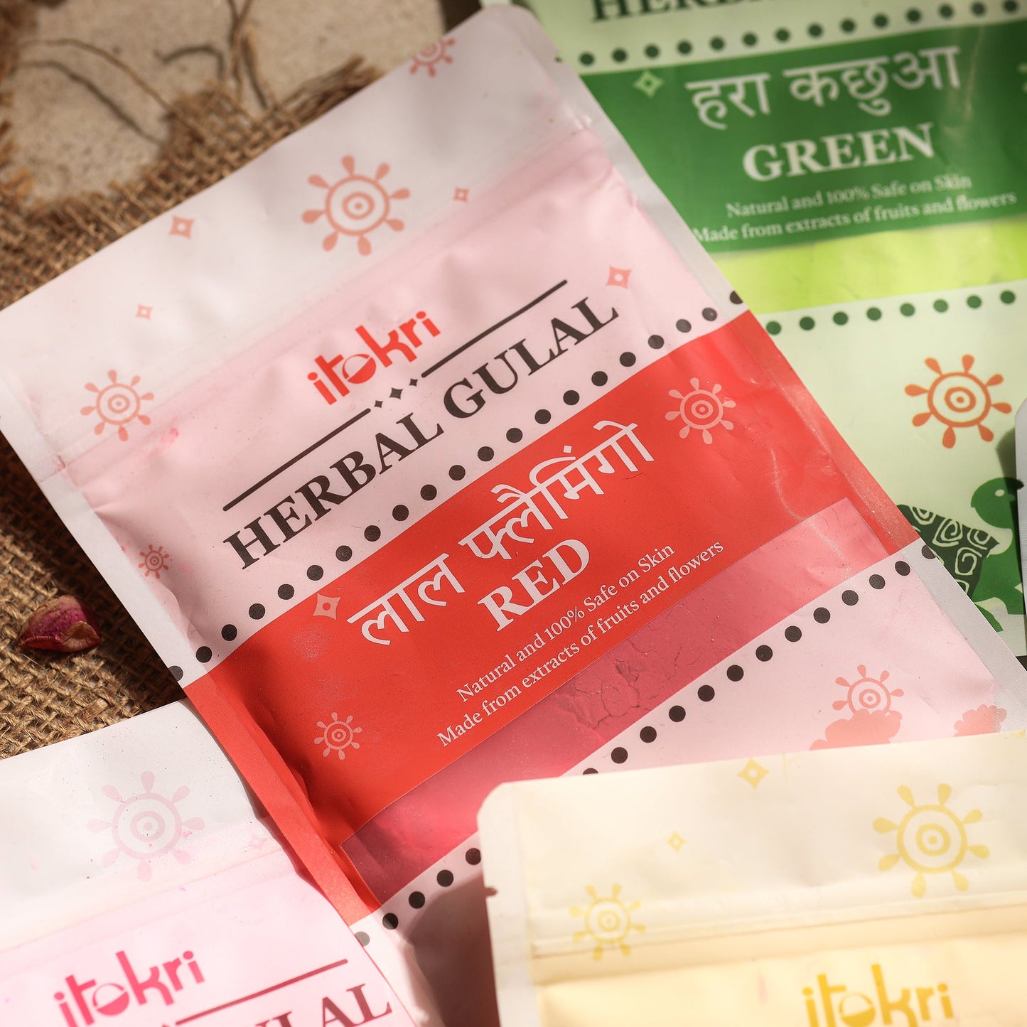  Organic Herbal Gulal Holi Colours Combo (100 grams each)