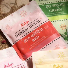  Organic Herbal Gulal Holi Colours Combo (100 grams each)