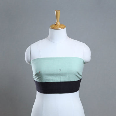 Organic kala cotton handloom blouse piece 59 - handcrafted