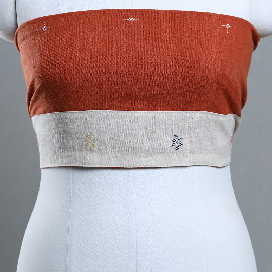 Organic kala cotton handloom blouse piece 61 - handcrafted