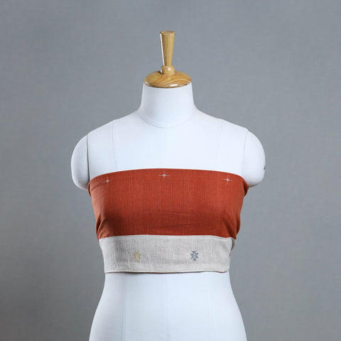 Organic kala cotton handloom blouse piece 61 - handcrafted