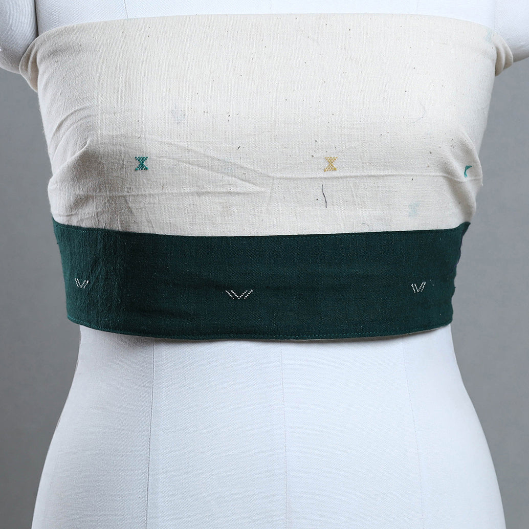 Organic kala cotton handloom blouse piece 63 - handcrafted