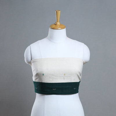 Organic kala cotton handloom blouse piece 63 - handcrafted