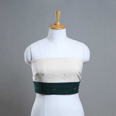 Organic kala cotton handloom blouse piece 63 - handcrafted