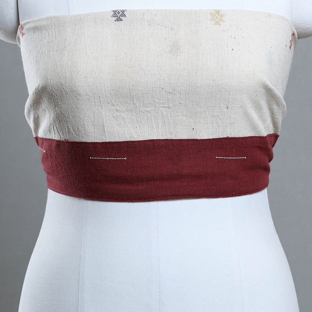 Organic kala cotton handloom blouse piece 64 - handcrafted
