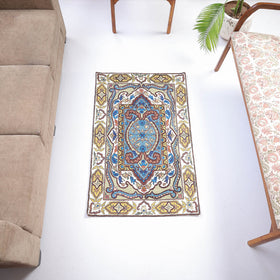 Original Chain Stitch Crewel Wool Thread Hand Embroidery Carpet 