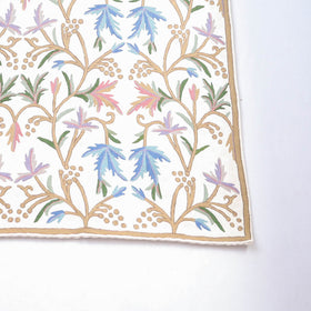 Original Chain Stitch Crewel Wool Thread Hand Embroidery Carpet 