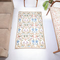 Original Chain Stitch Crewel Wool Thread Hand Embroidery Carpet 