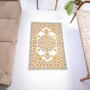 Original Chain Stitch Crewel Wool Thread Hand Embroidery Carpet 