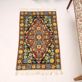  Original Chain Stitch Crewel Wool Thread Hand Embroidery Rug / Carpet 