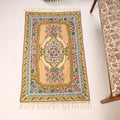 Original Chain Stitch Crewel Wool Thread Hand Embroidery Rug / Carpet 