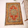 Original Chain Stitch Mulberry Silk Thread Hand Embroidery Rug / Carpet 