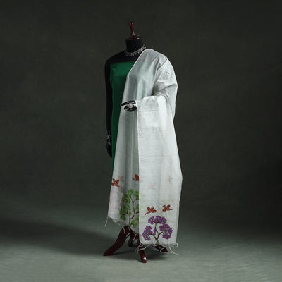 Original gond handpainted handloom chanderi silk dupatta 01
