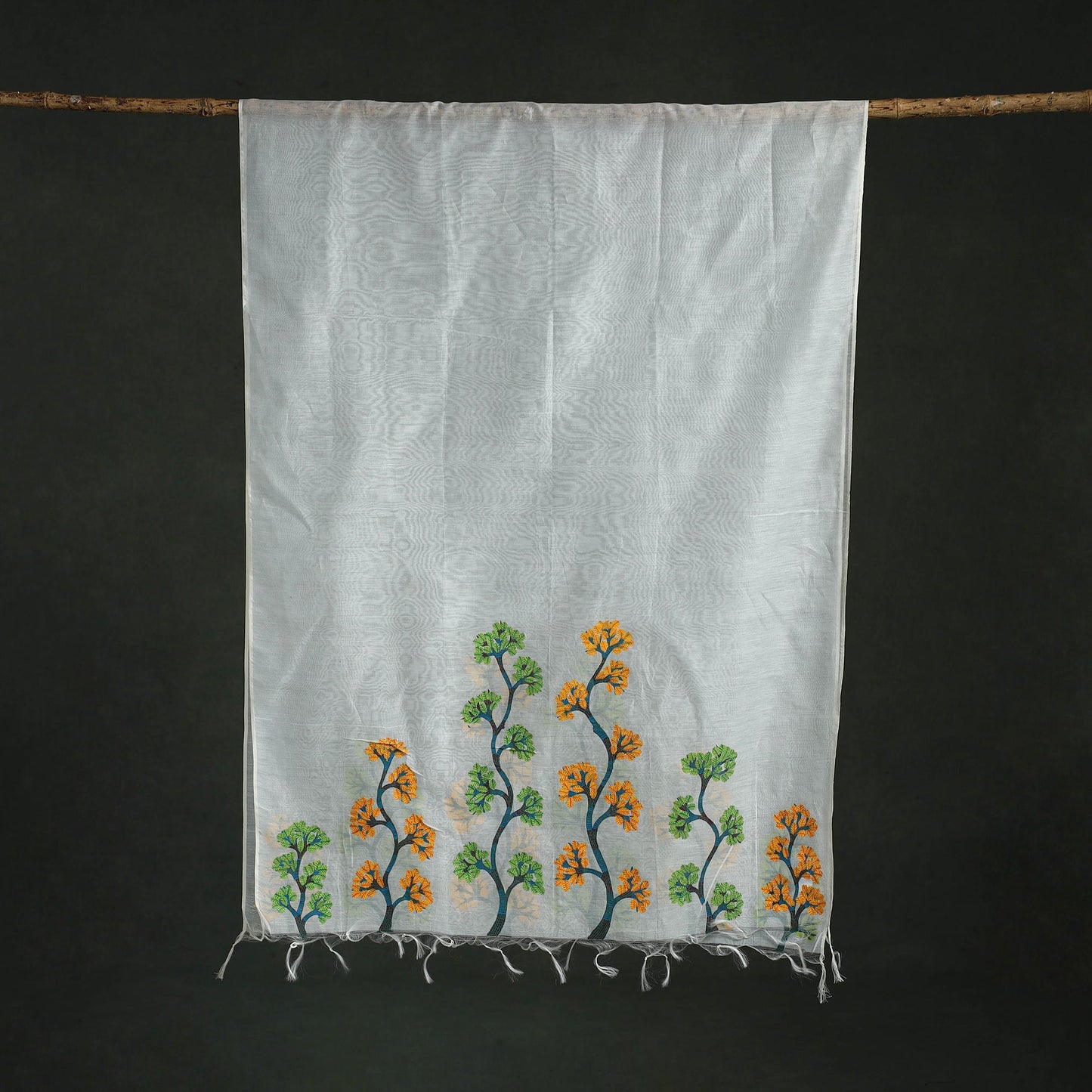 Original gond handpainted handloom chanderi silk dupatta 02