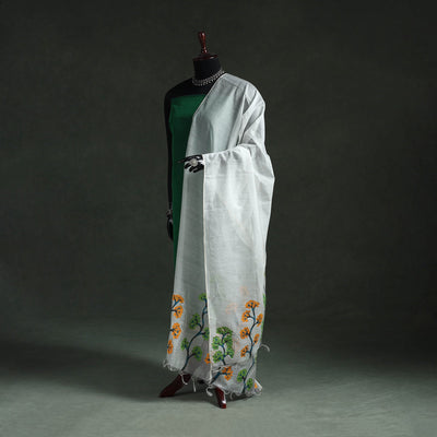 Original gond handpainted handloom chanderi silk dupatta 02