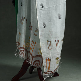 Original gond handpainted handloom chanderi silk dupatta 03