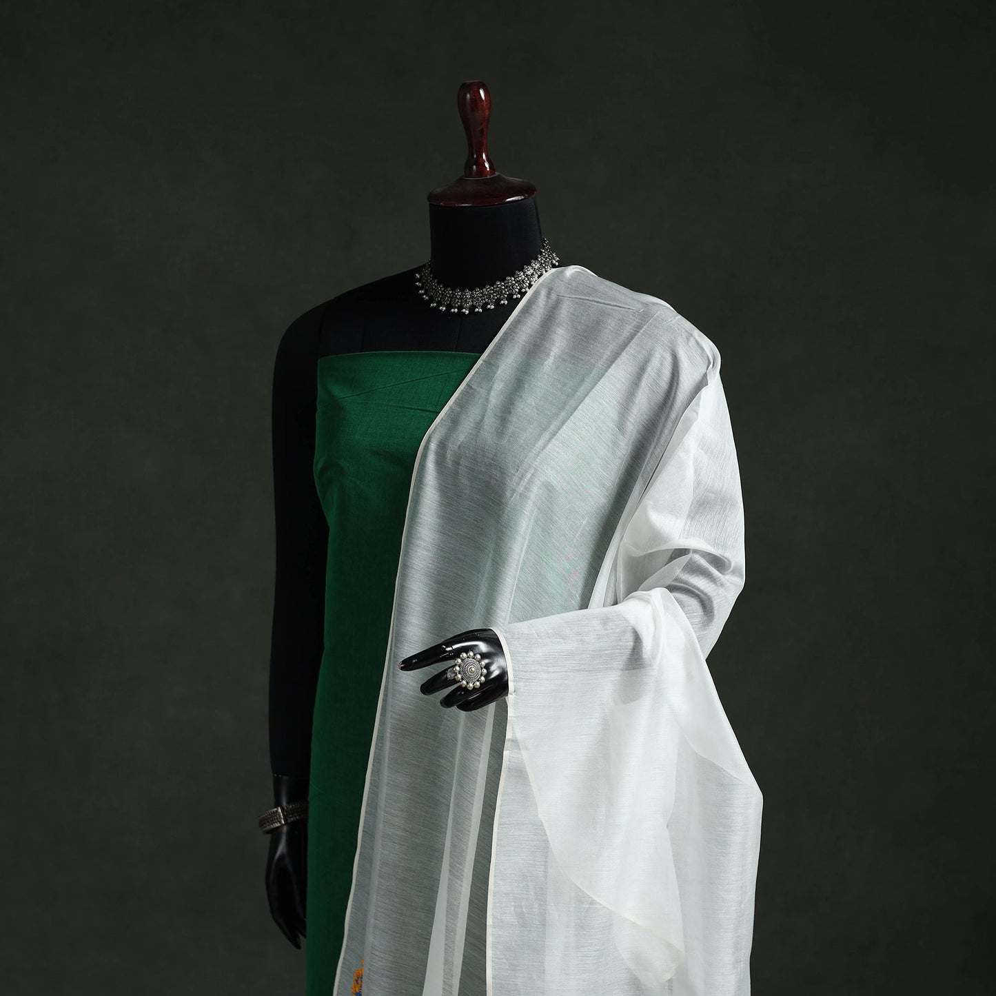 Original gond handpainted handloom chanderi silk dupatta 04