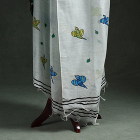 Original gond handpainted handloom chanderi silk dupatta 05