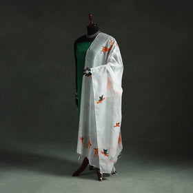 Original gond handpainted handloom chanderi silk dupatta 06
